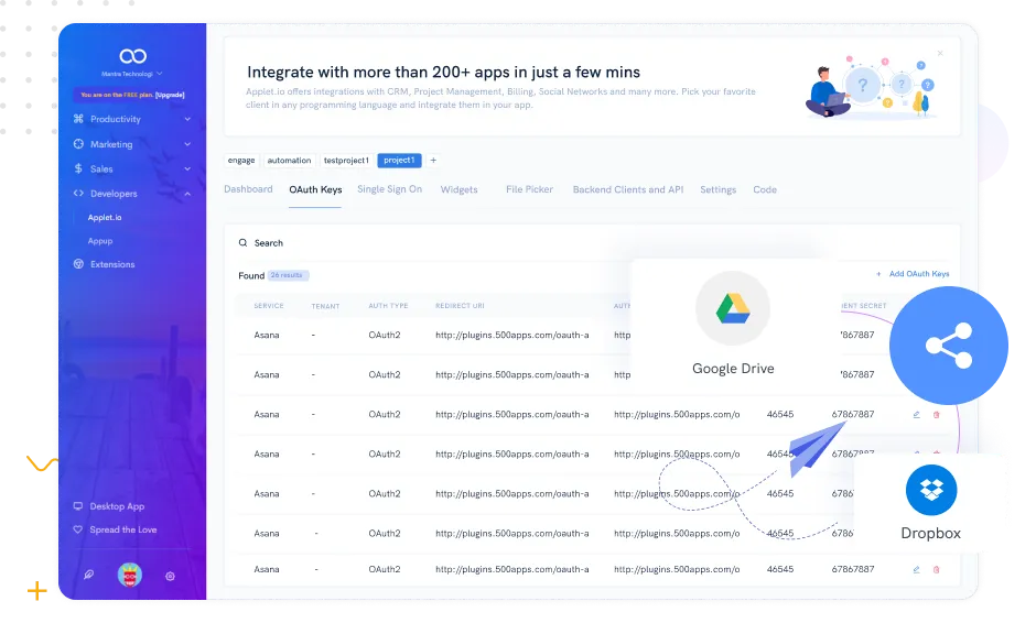 Calendar API Applet.io by 500apps